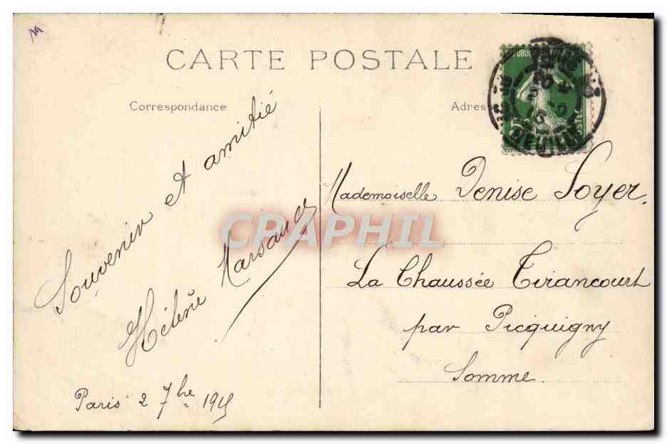 CPA Bois de Vincennes Derriere le Pavillon des Forets — Verso