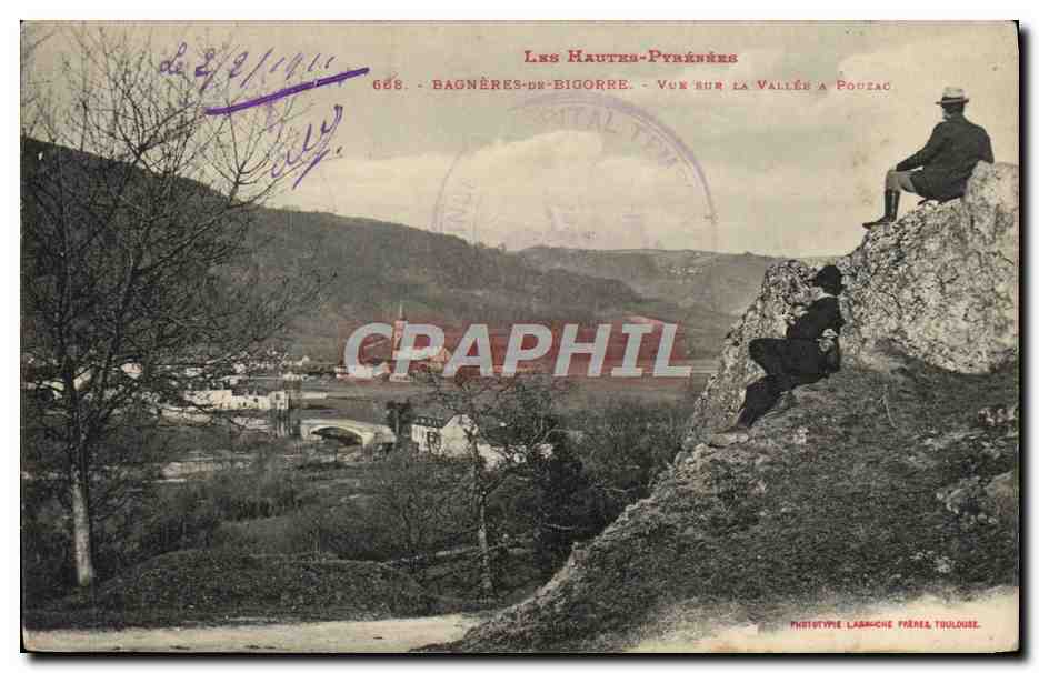 Bagnères-de-Bigorre — Blick auf das Tal bei Poczac — Phototype Labauche Frères, Toulouse