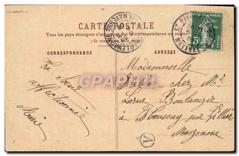 CPA Fantaisie Fleurs  — Verso
