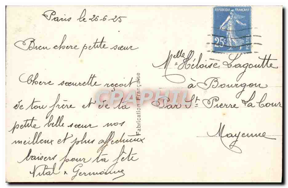 CPA Fantaisie Fleurs Bonne Fete — Rückseite