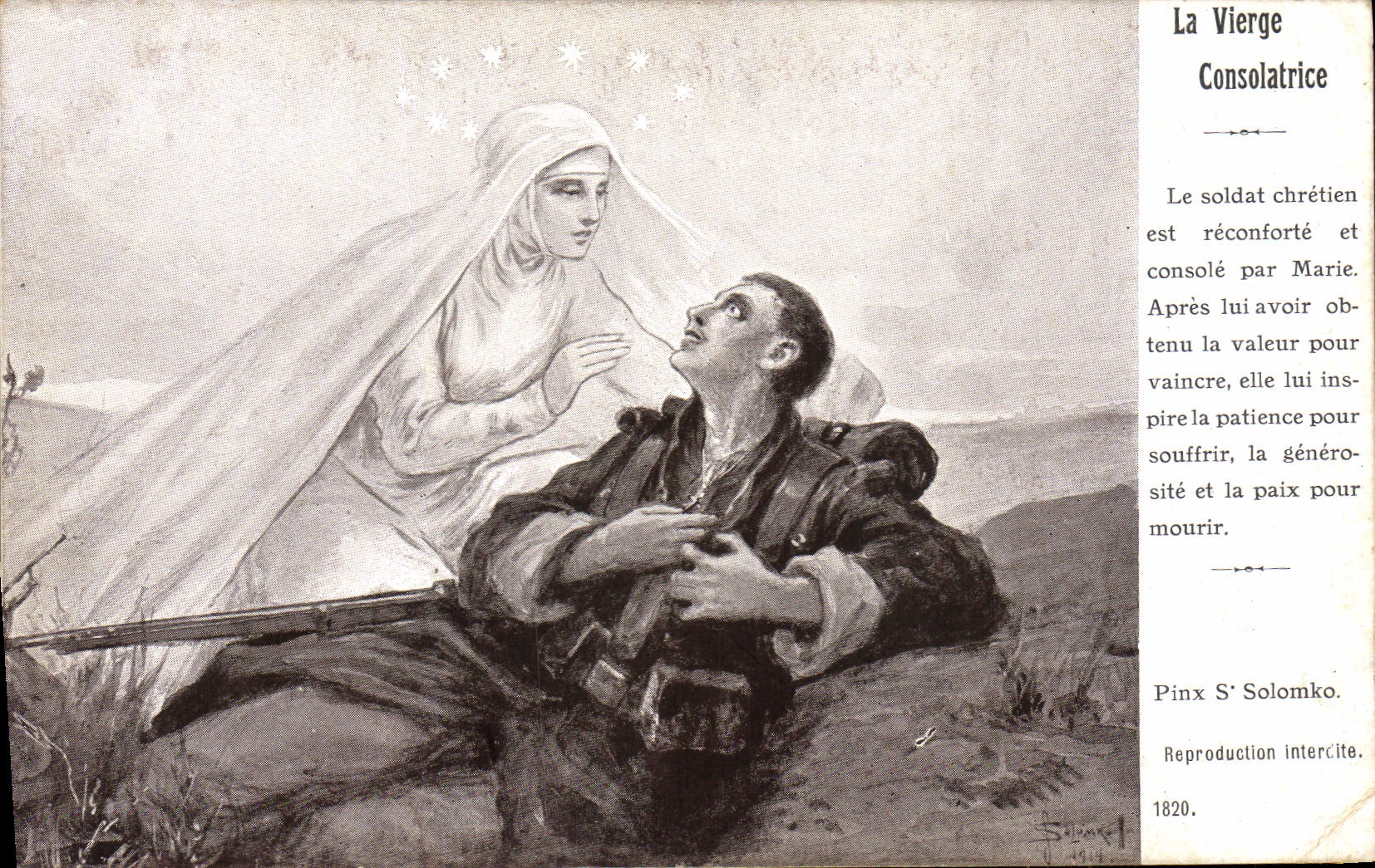 CPA La Vierge Consolatrice Militaria