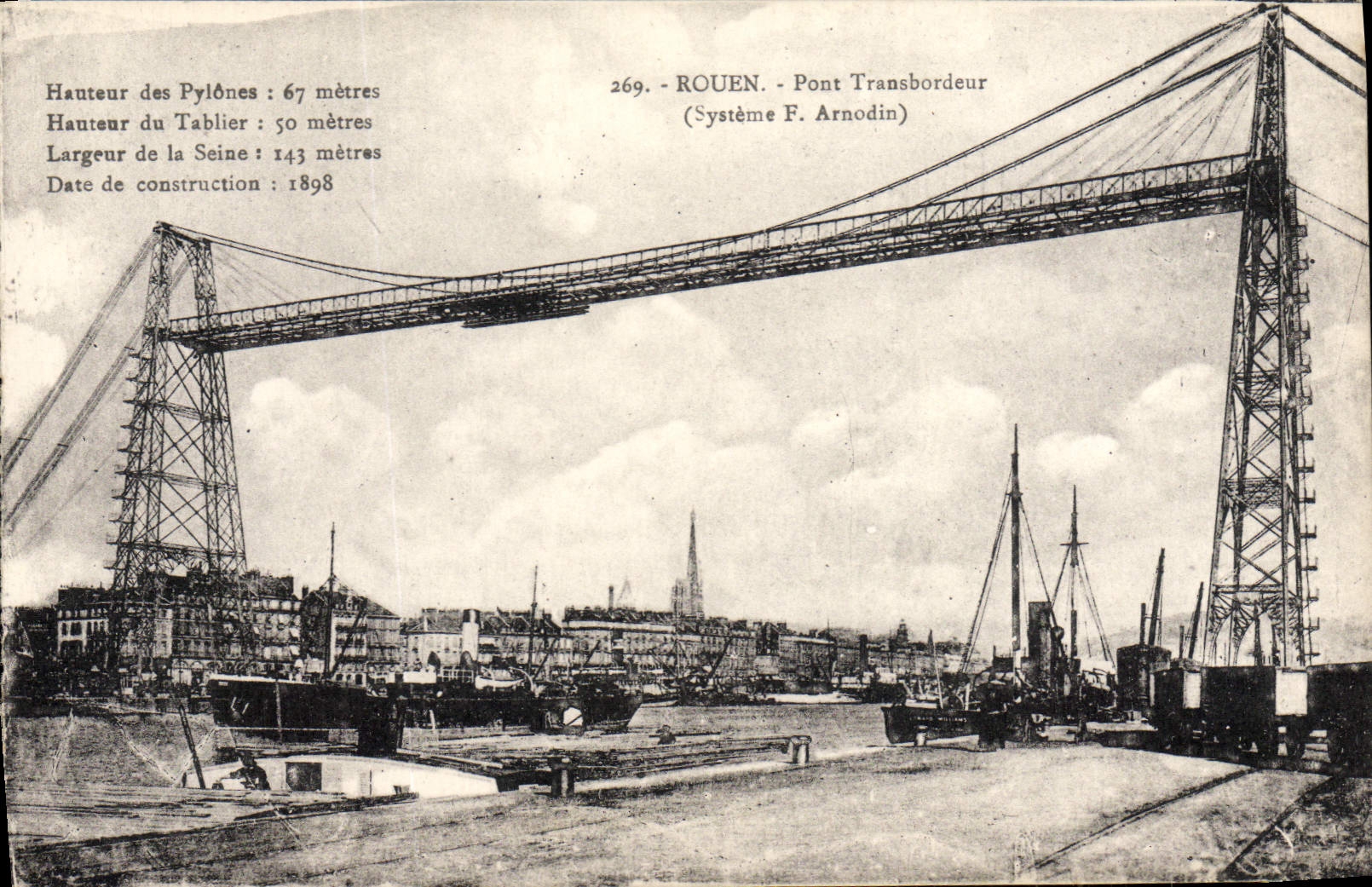 CPA Rouen POnt Transbordeur