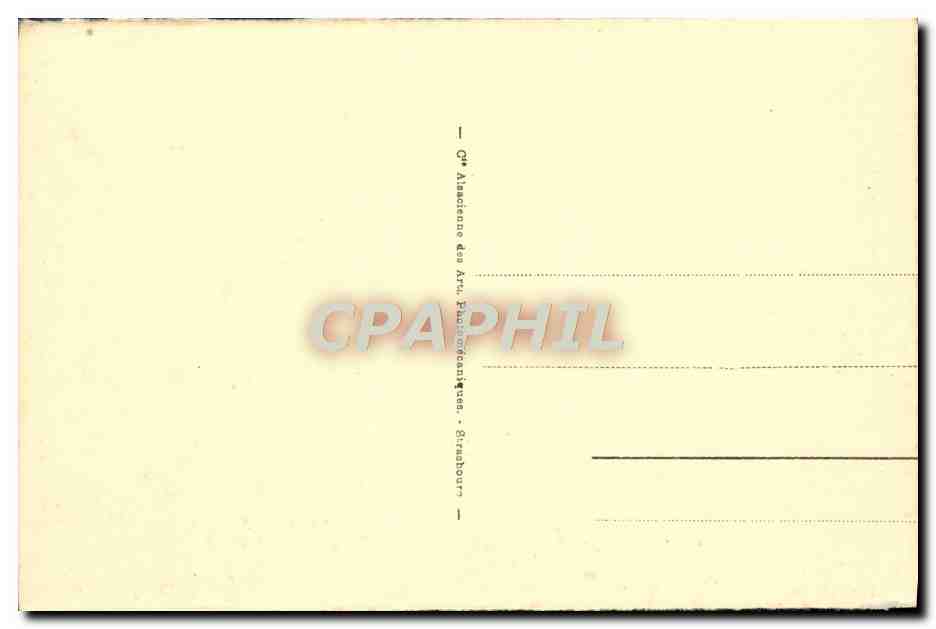 CPA Strasbourg L'Orangerie  — Verso