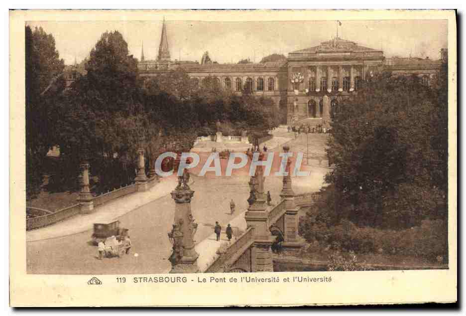 CPA Strasbourg Pont de L'Universite et l'Universite 
