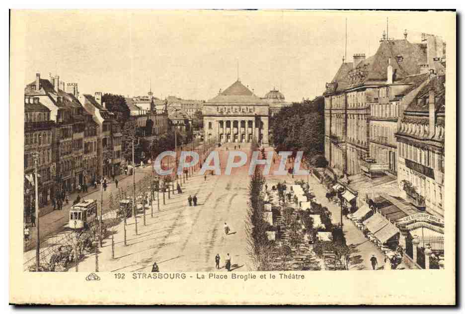 CPA Strasbourg La Place Broglie et le Theatre