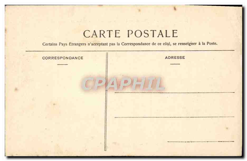 CPA Biarritz Une Vague sur la Digue du Rocher de la Vierge — Verso