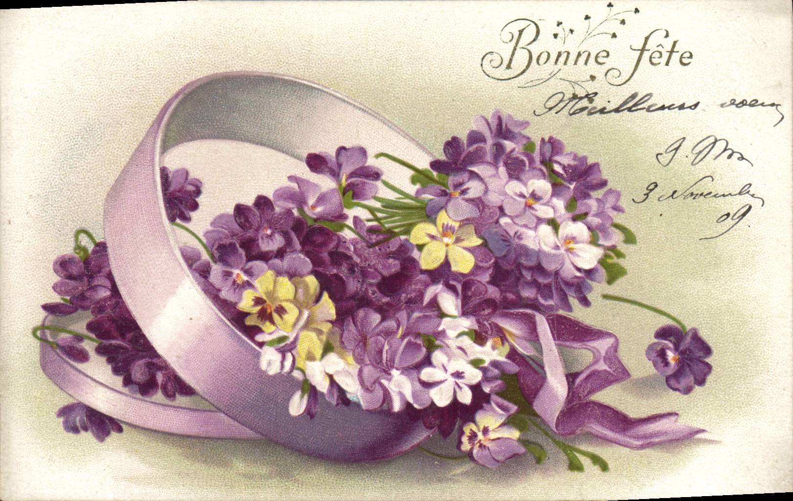 CPA Bonne Fete Fleurs 