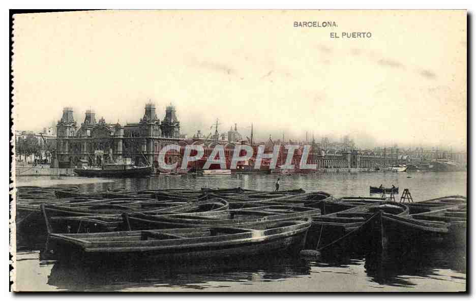 CPA Barcelona El Puerto Bateaux 