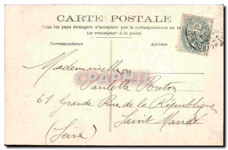 Nogent-le-Rotrou — Château de Saint-Jean — éditeur Laby, Hamarou — Rückseite