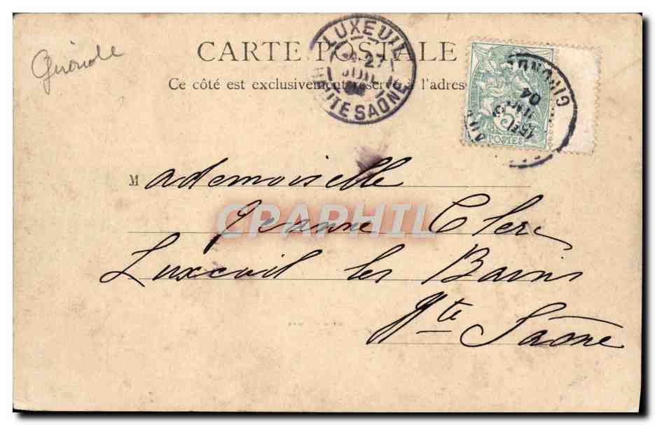 CPA Bordeaux Le grand theatre — Verso