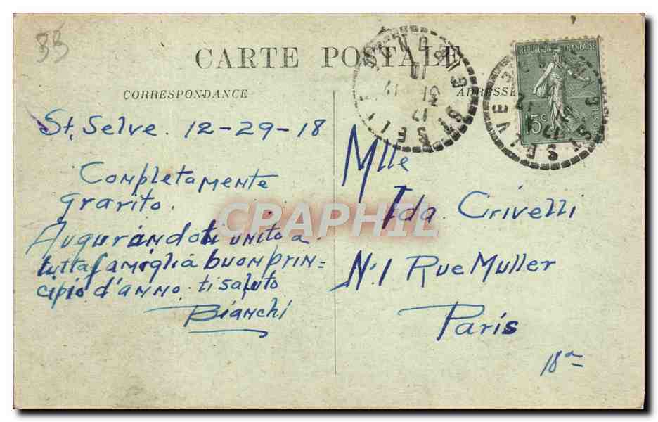 CPA Bordeaux Statue de Tourny et Cours de Verdun — Reverso