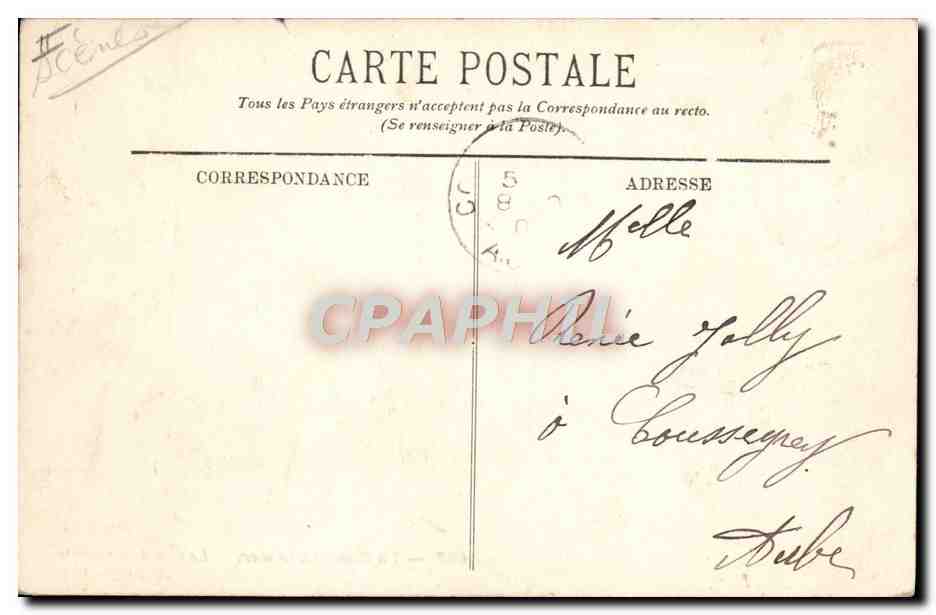 CPA Bateau Guerre Un homme a la mer Le canot de sauvetage  — Verso