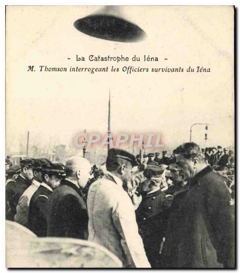 La Catastrophe du Iéna — M. Thomson interrogeant les Officiers survivants du Iéna — Photo stéliers Baudouin Vincent Marcelle