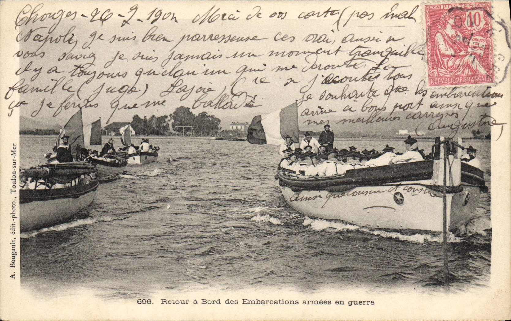 CPA Bateau Guerre Retour a bord des embarcations armees en guerre