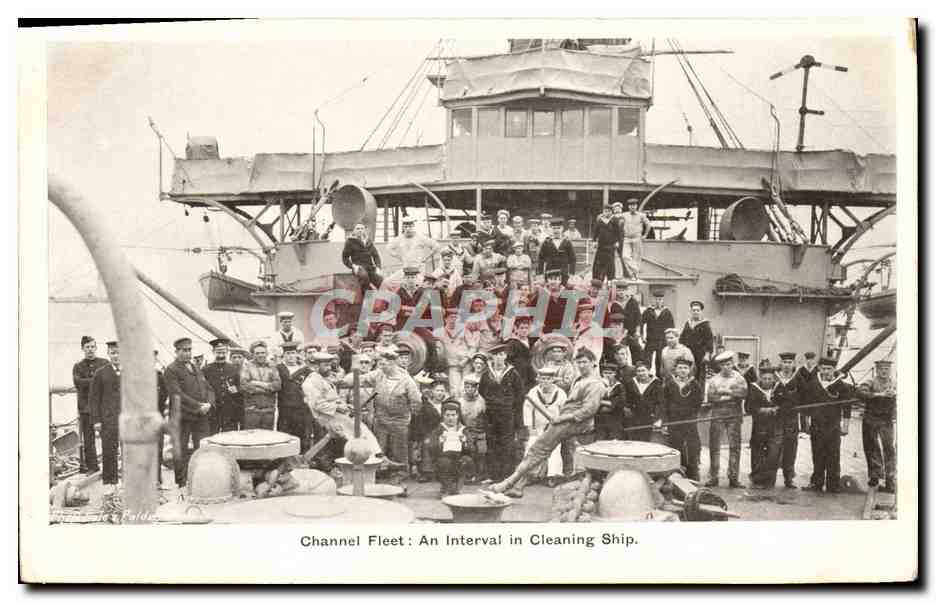 CPA Bateau Guerre Channel Fleet An interval in cleaning ship