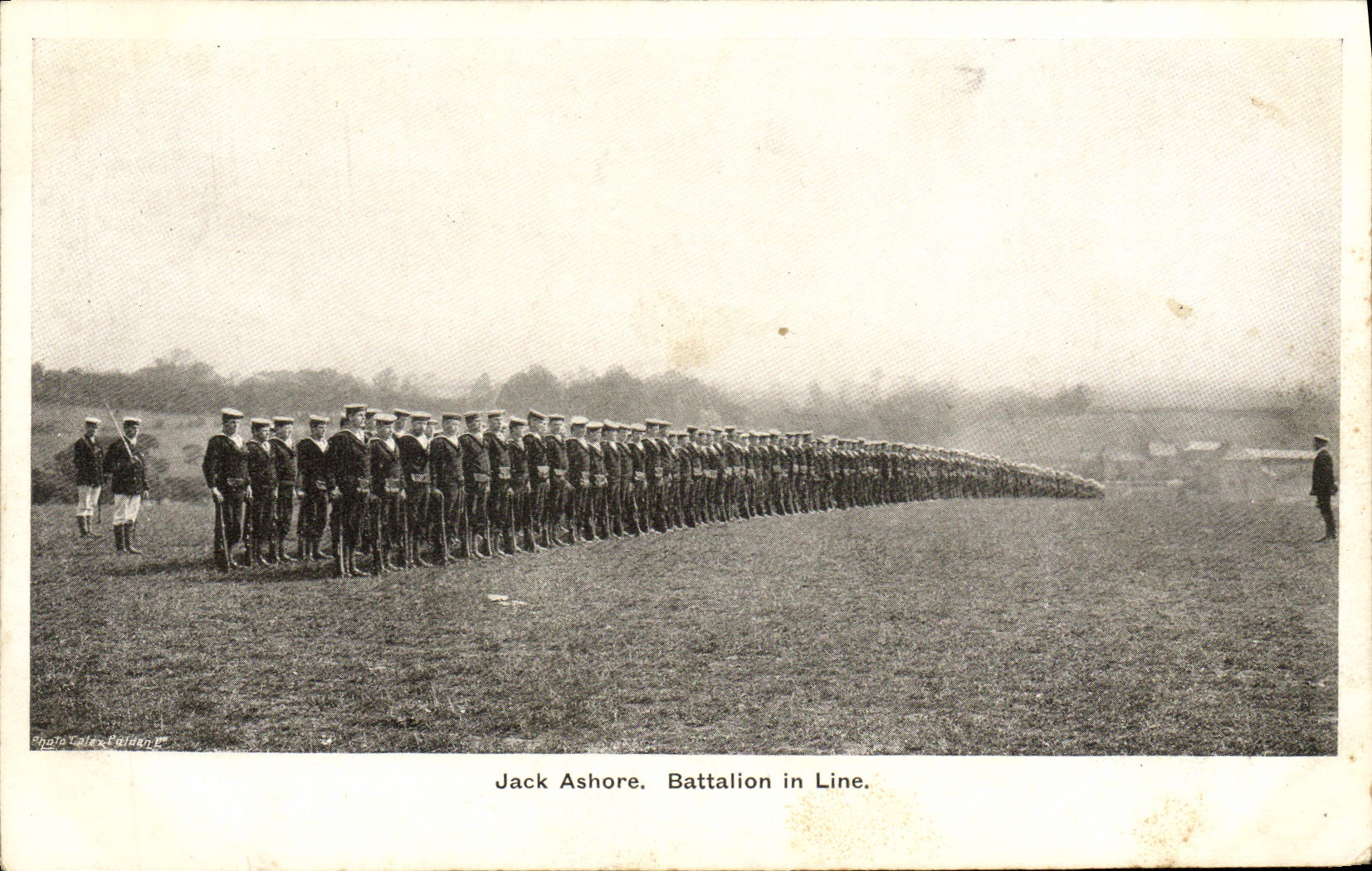 CPA Bateau Guerre Jack Ashore Battalion in line