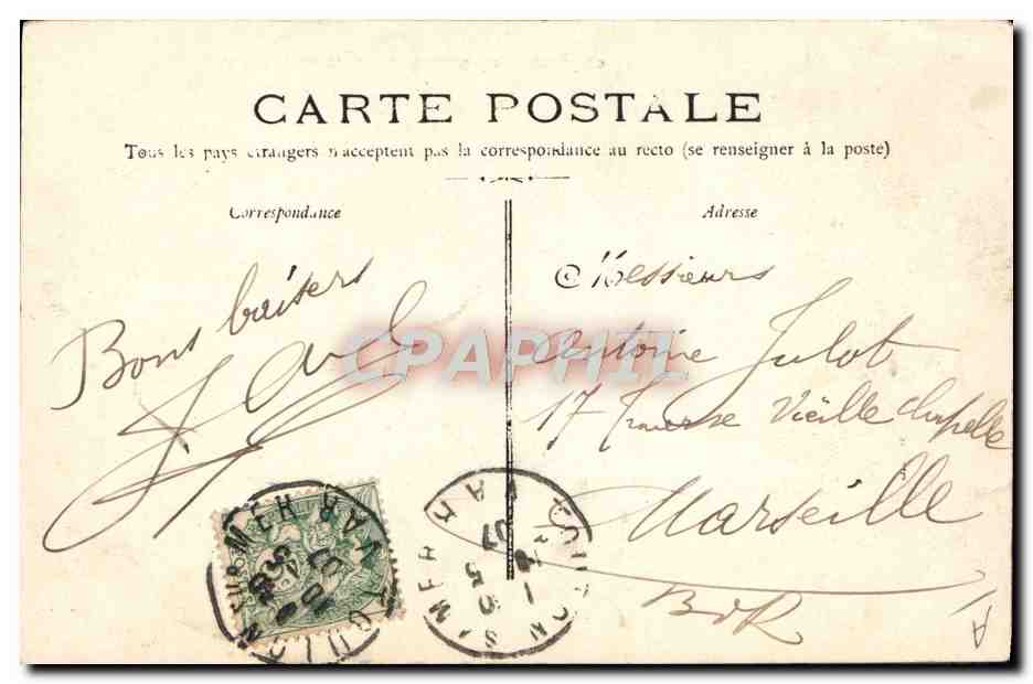 Cinq marins en tenue de service — dans les sentiers remplis de mer — n°5 — Verso
