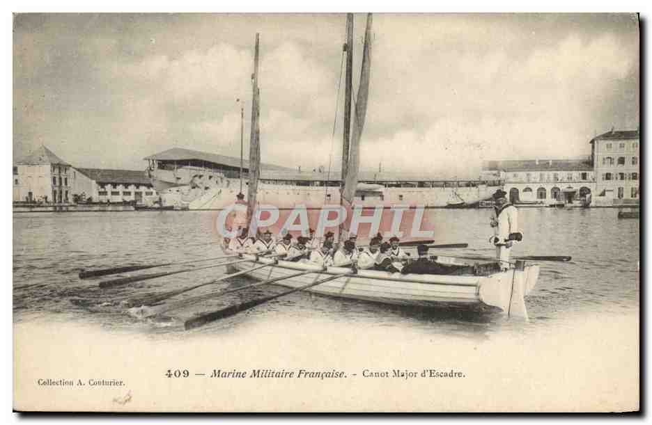 Marine Militaire Française — Canot Major d'Escadre — Collection A. Couturier, n° 409