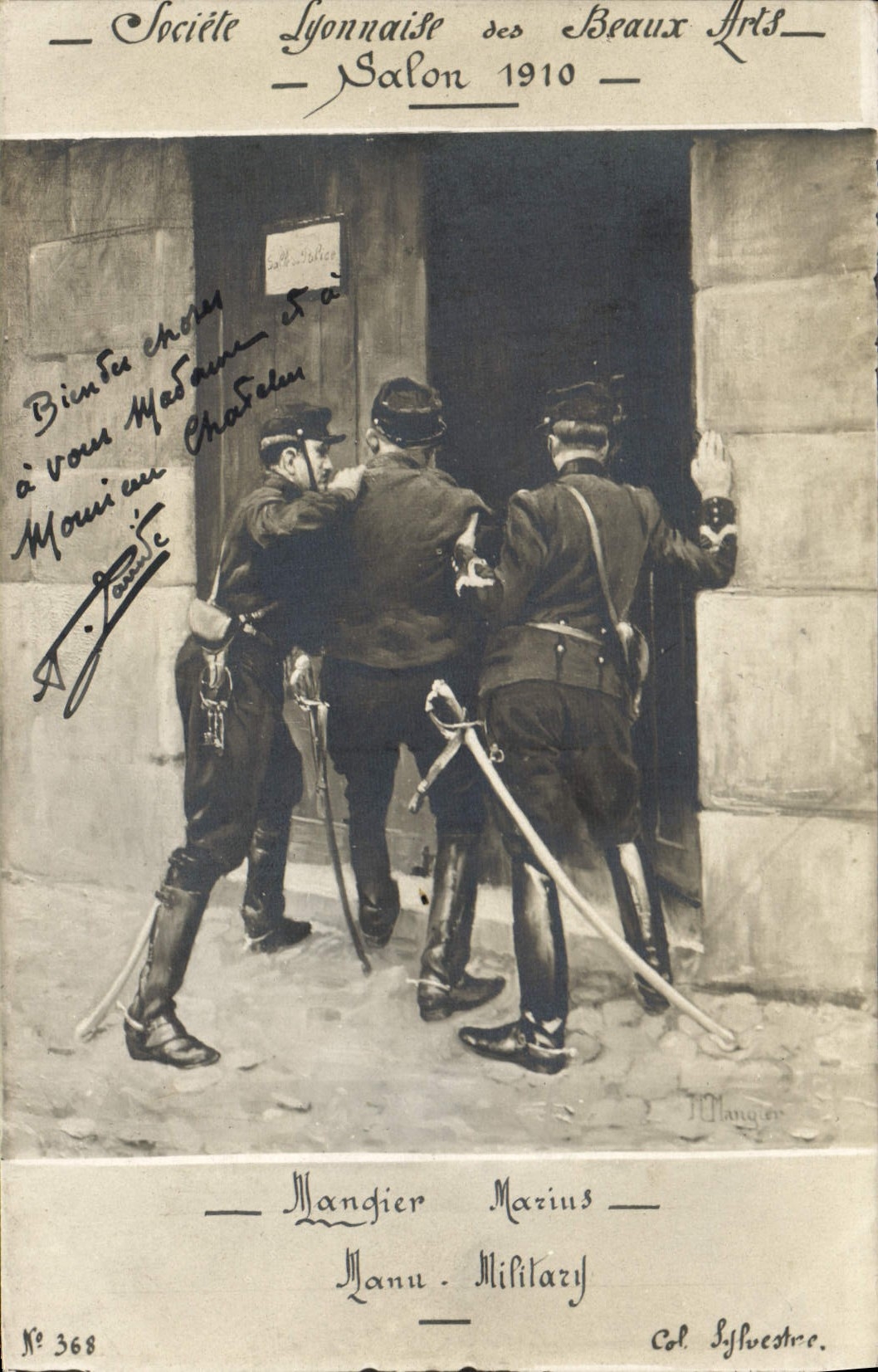 CPA Bateau Guerre Salon 1910 Mangier Marius Manu militari