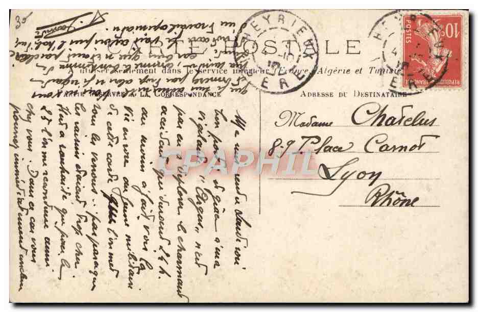 CPA Bateau Guerre Salon 1910 Mangier Marius Manu militari — Verso