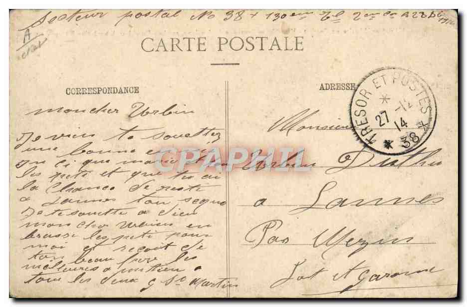 CPA Avion Aviation L'aviation militaire de combat Biplan Henry Farman  — Verso