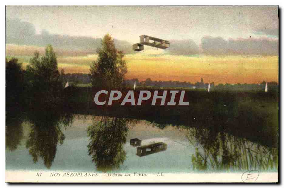 CPA Avion Aviation Gobron sur Voisin