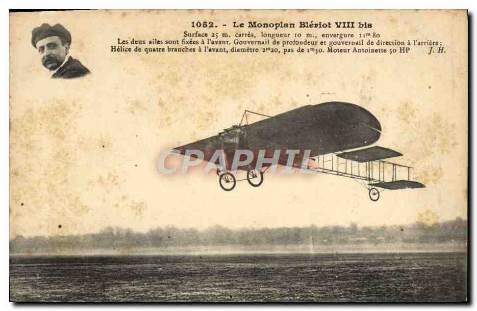 CPA Avion Aviation Monoplan Bleriot VIII Bis 
