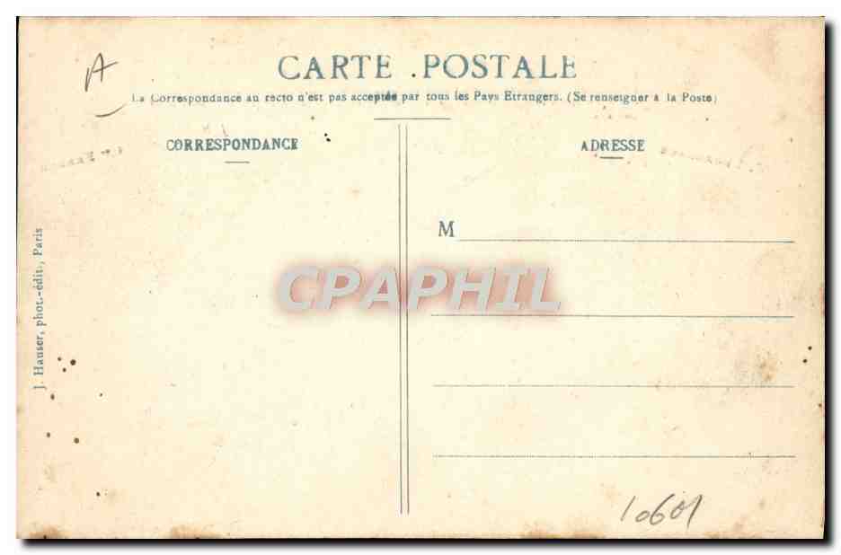 Aéroplane du Capitaine Ferber n° IX — Riplan en bambou, moteur Antoinette — J. Hauser, Paris — Rückseite