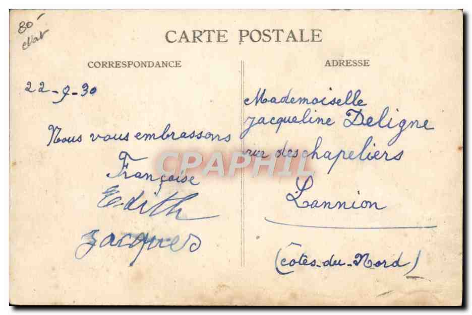 CPA Avion Aviation Aerodrome du Bourget Le ? pilote par Costes et Bellonte — Rückseite