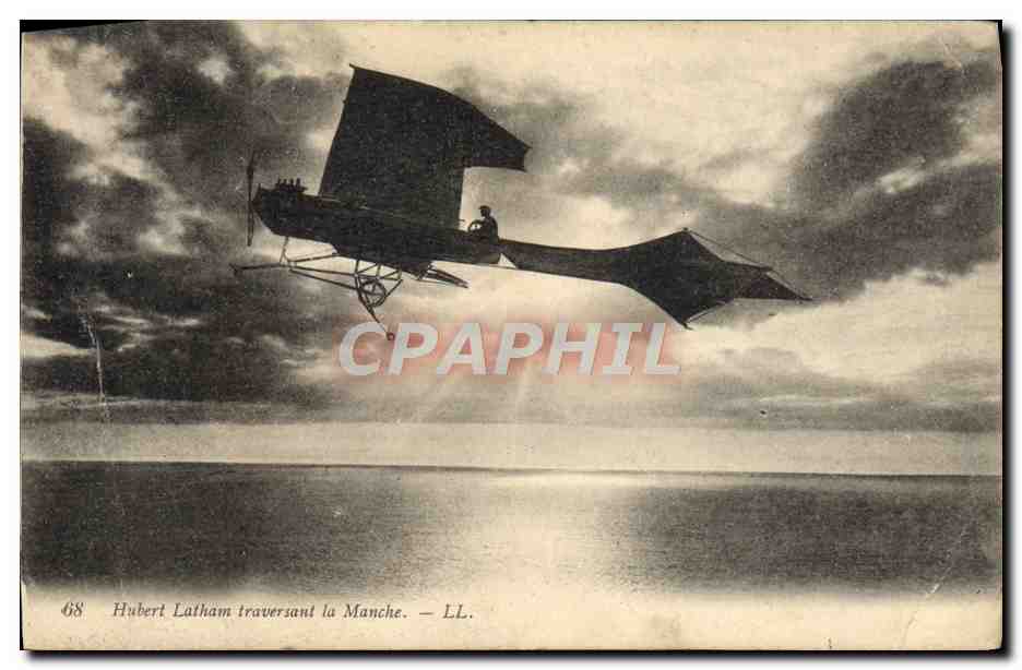 CPA Avion Aviation Hubert Latham traversant la Manche 