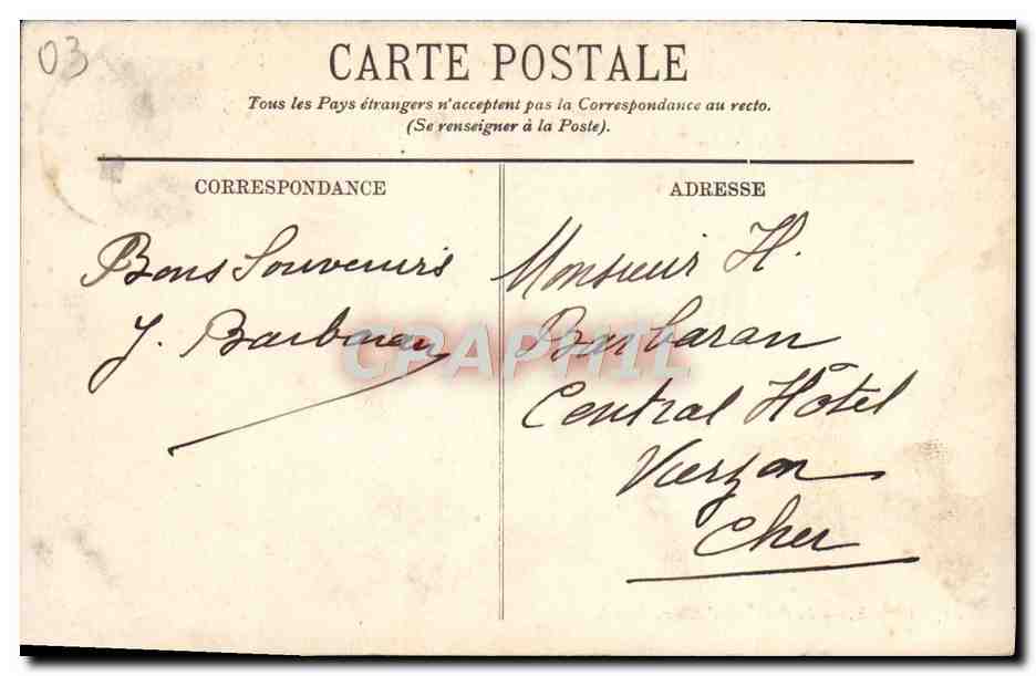 CPA Vichy Le Pont Sur I'Allier — Verso