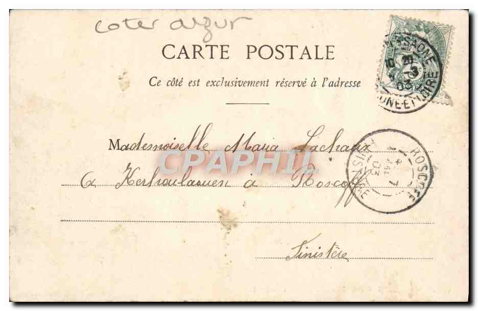 CPA Cannes Boulevard De La Croisette — Verso