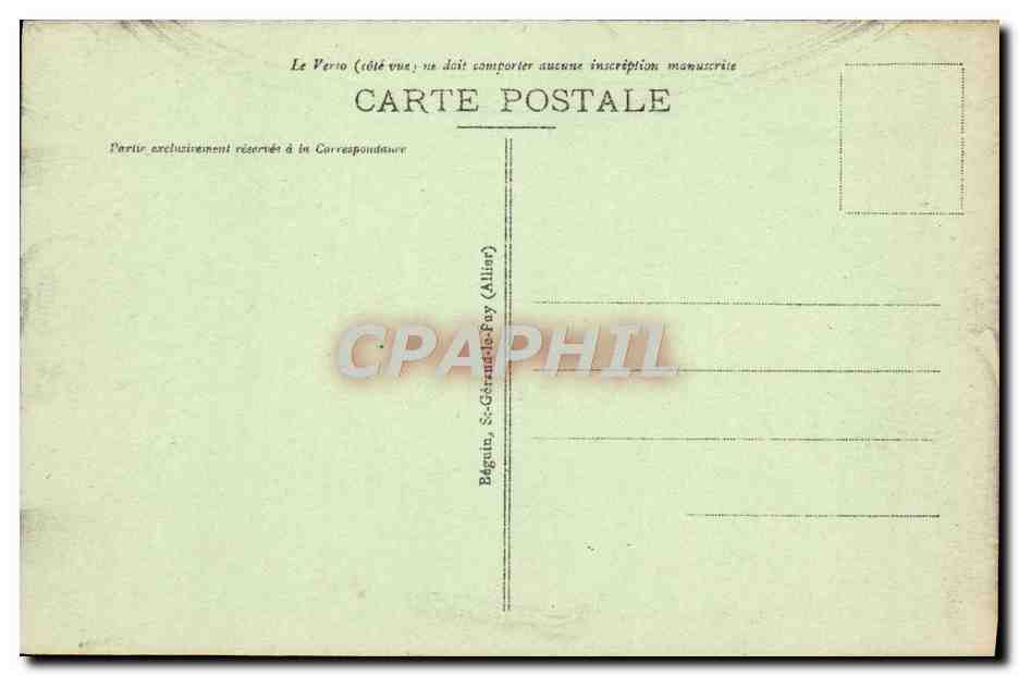 CPA Vichy Le Hall Du Casino — Verso