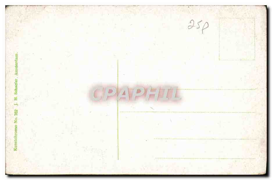 CPA Grand Hotel Garni Boulevard Strand Scheveningen — Rückseite