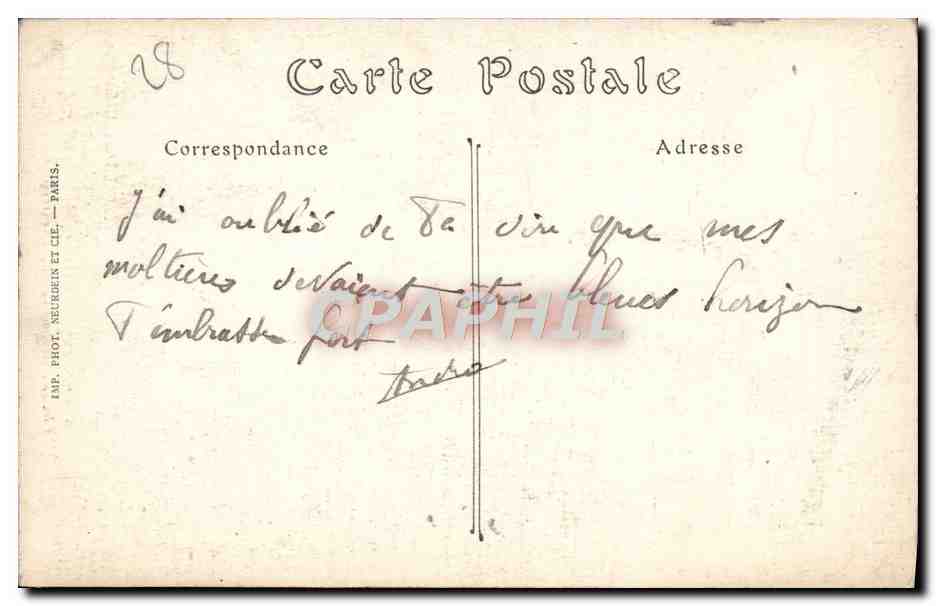 Nogent-le-Rotrou — Château de Saint-Jean, l'Entrée — Édition F. Renoult — Verso