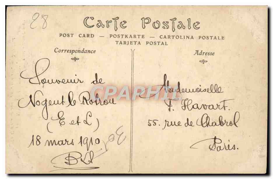 Nogent-le-Rotrou — Le Château de Saint-Jean, côté sud — Edition Jules Renoult — Rückseite