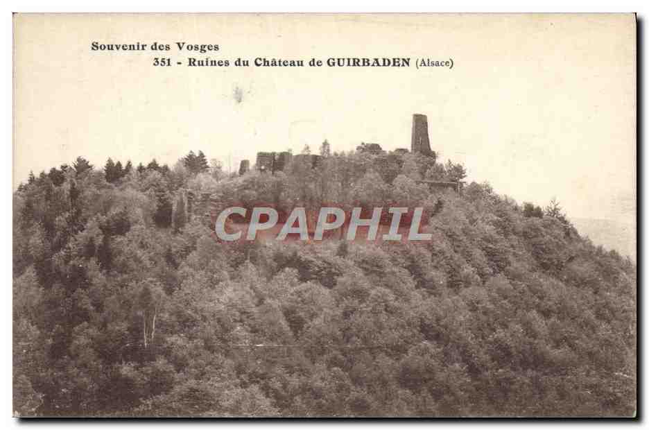 CPA Ruines Du Chateau De Guirbaden