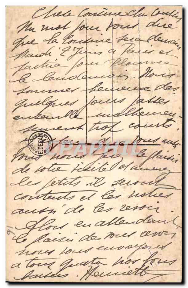 Hostellerie « LA CLOSERIE D' S SAULES » — Meuilen-Tessancourt (S. & O.) — Rückseite