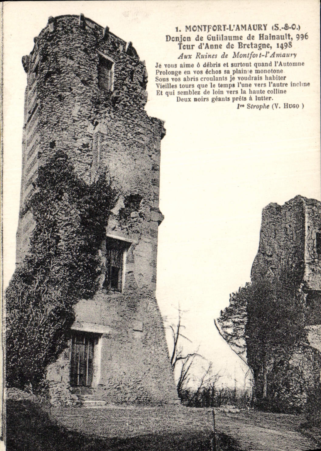 Montfort-l'Amaury (S.-&-O.) — Tour d'Anne de Bretagne, 1498 — Éditeur non identifié, n° de série 1
