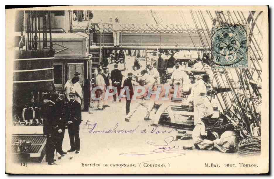 Kanonenübung (Coutonne) — M. Bar, prot. Toulon — n°133 - Vorderseite