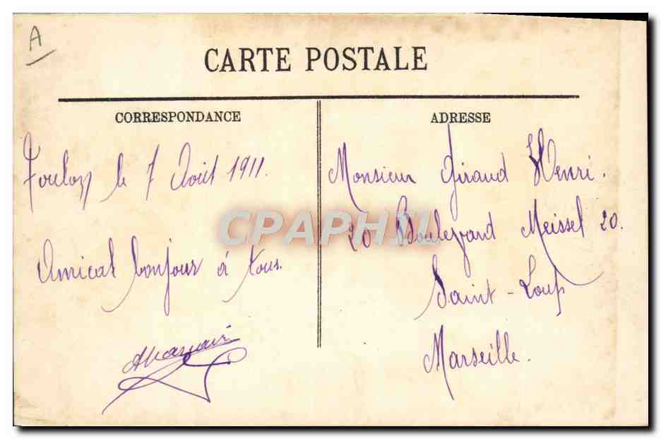 CPA Bateau Scenes de Bord Mouillez — Verso