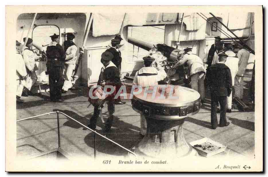 CPA Bateau Branle bas de combat 