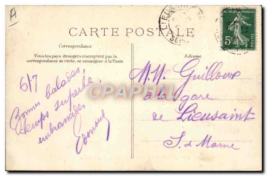 Marine Nationale — Corvée aux vivres — ELD, n° 525 — Reverso
