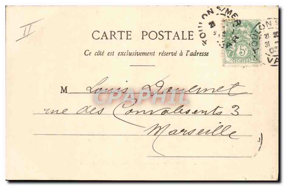 Toulon — Détail du navire 'Cournonne' — Cliché Giraud — Verso