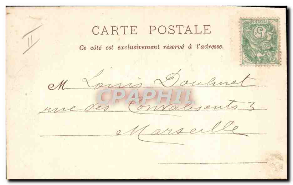 CPA Bateau Compagnie de debarquement L'artillerie de l'escadre legere  — Verso