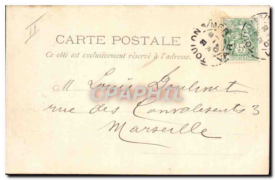 CPA Bateau Le Cabestan  — Verso
