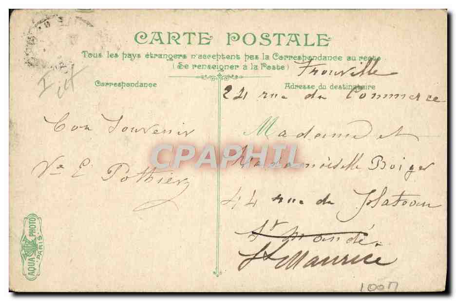 CPA Bateau la vie du marin La forge Forgeron  — Verso