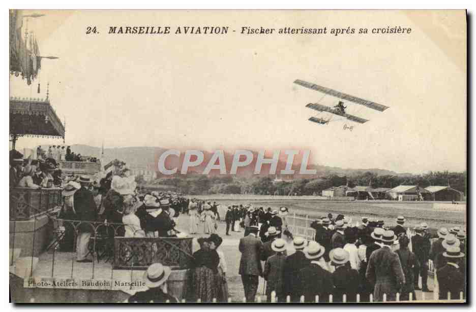 Marseille Aviation — Fischer atterissant après sa croisière — Photo-Ateliers Baudoin Marseille, n°24