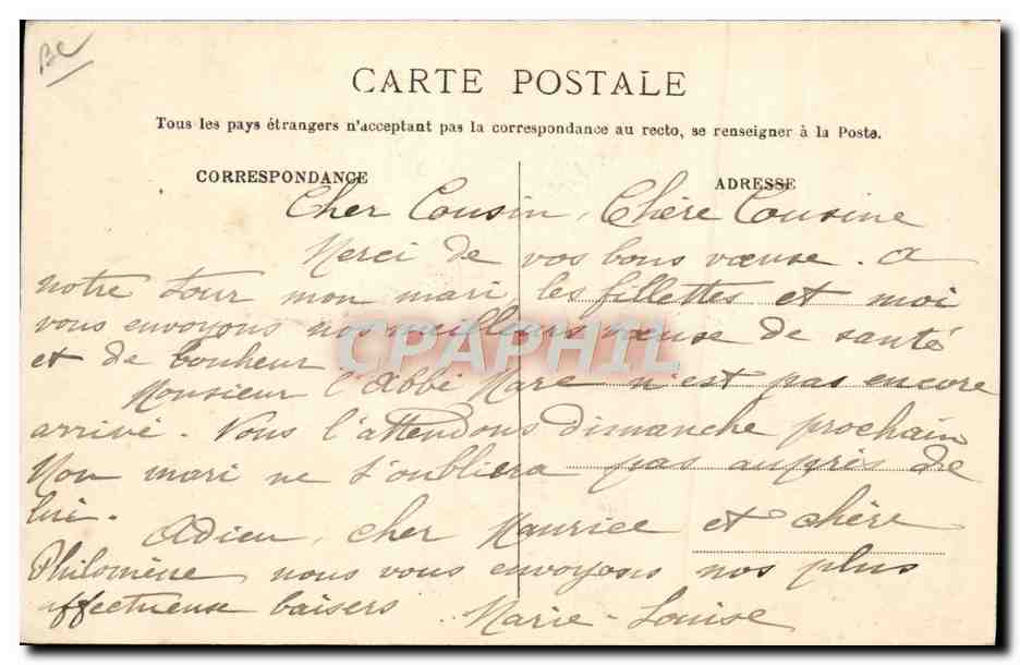 CPA Avion Aviation Grandes manoeuvres du Sud Ouest Montage d'un biplan Farman Benzo Moteur Huile Saxol — Rückseite