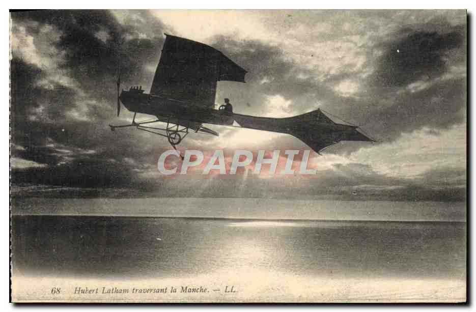 CPA Avion Aviation Hubert Latham traversant la Manche 